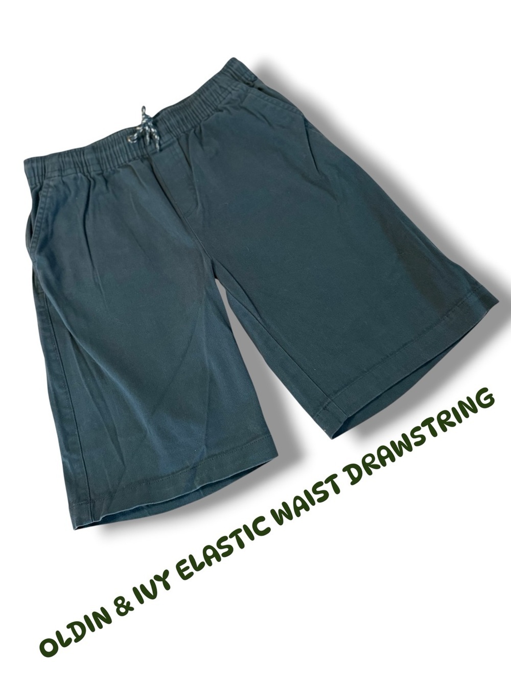 🌼Oldin & Ivy Olive Elastic Waist Drawstring Shorts